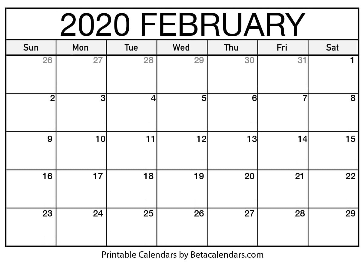 printable february 2020 calendar beta calendars