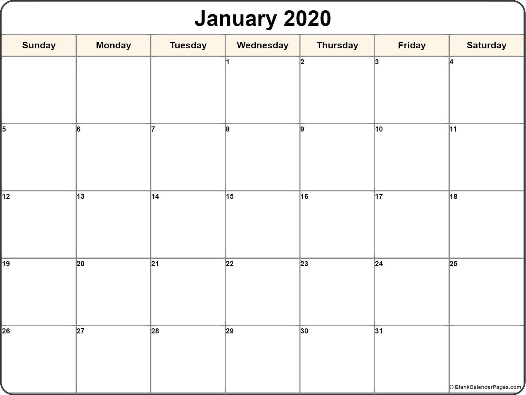 january 2020 calendar 51 calendar templates of 2020