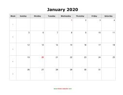 2020 calendar template word