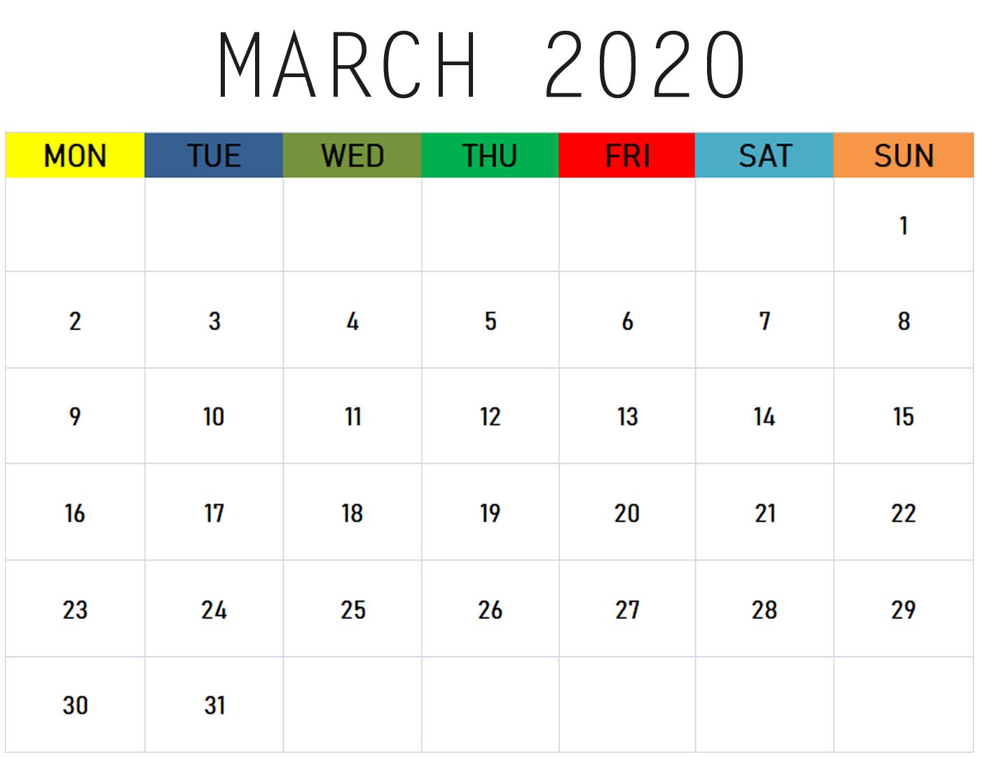 march 2020 calendar editable blank floral word excel