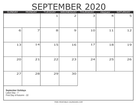 2020 calendar style 3 free printable calendars