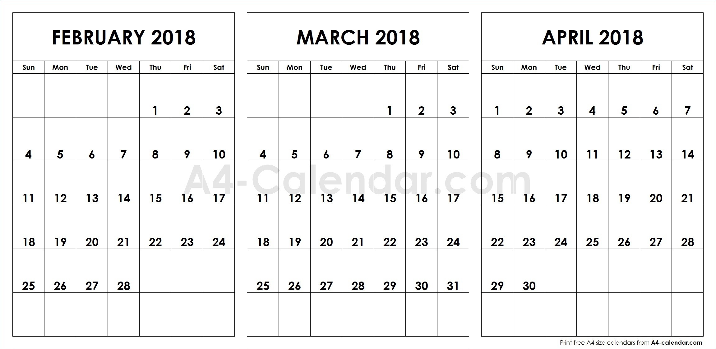 february march april 2018 calendar qualads
