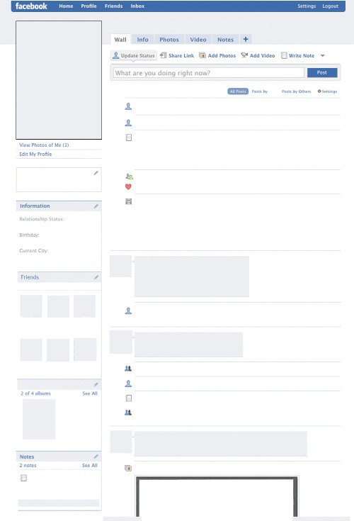 blank facebook template history tech