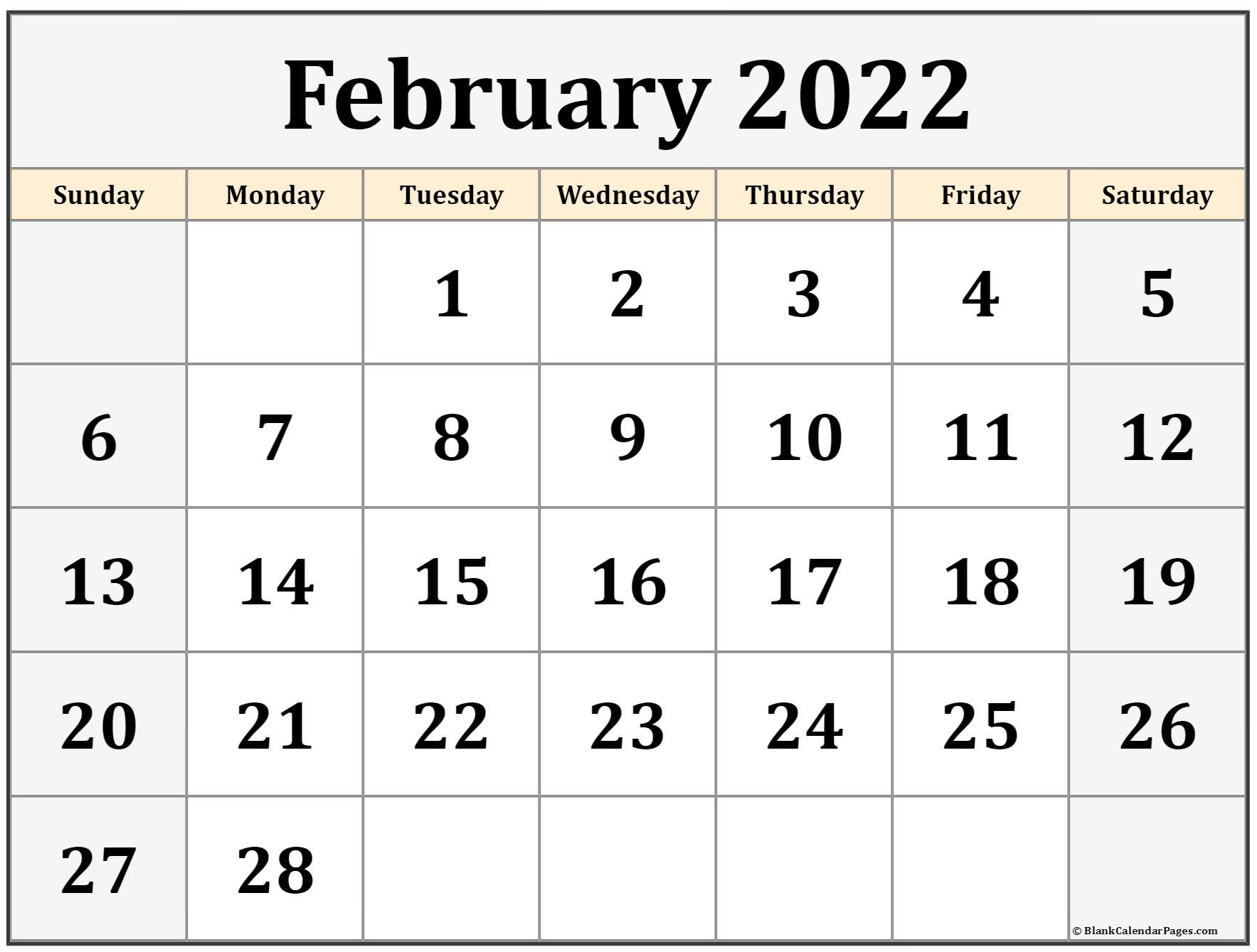 February 2022 calendar | free printable monthly calendars