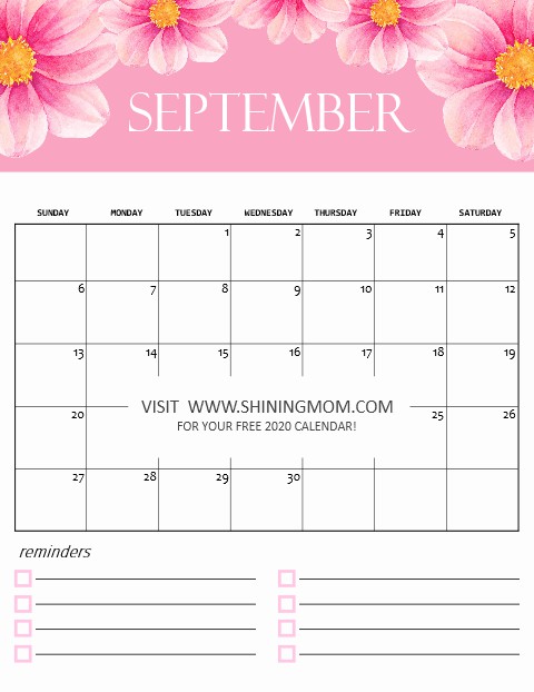 free calendar 2020 printable 12 cute monthly designs to love
