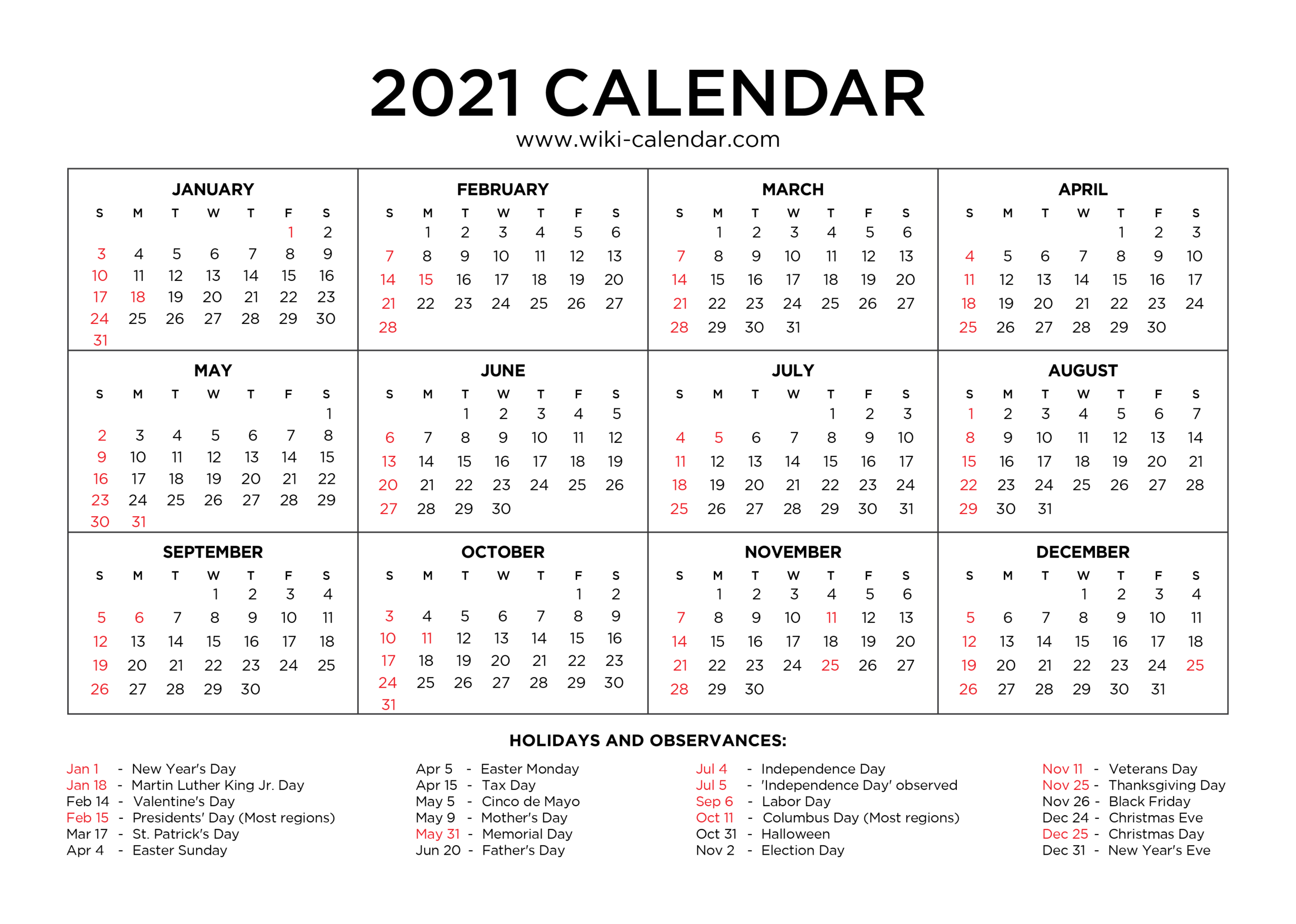 2021-2023 Three Year Calendar - Free Printable Excel ...