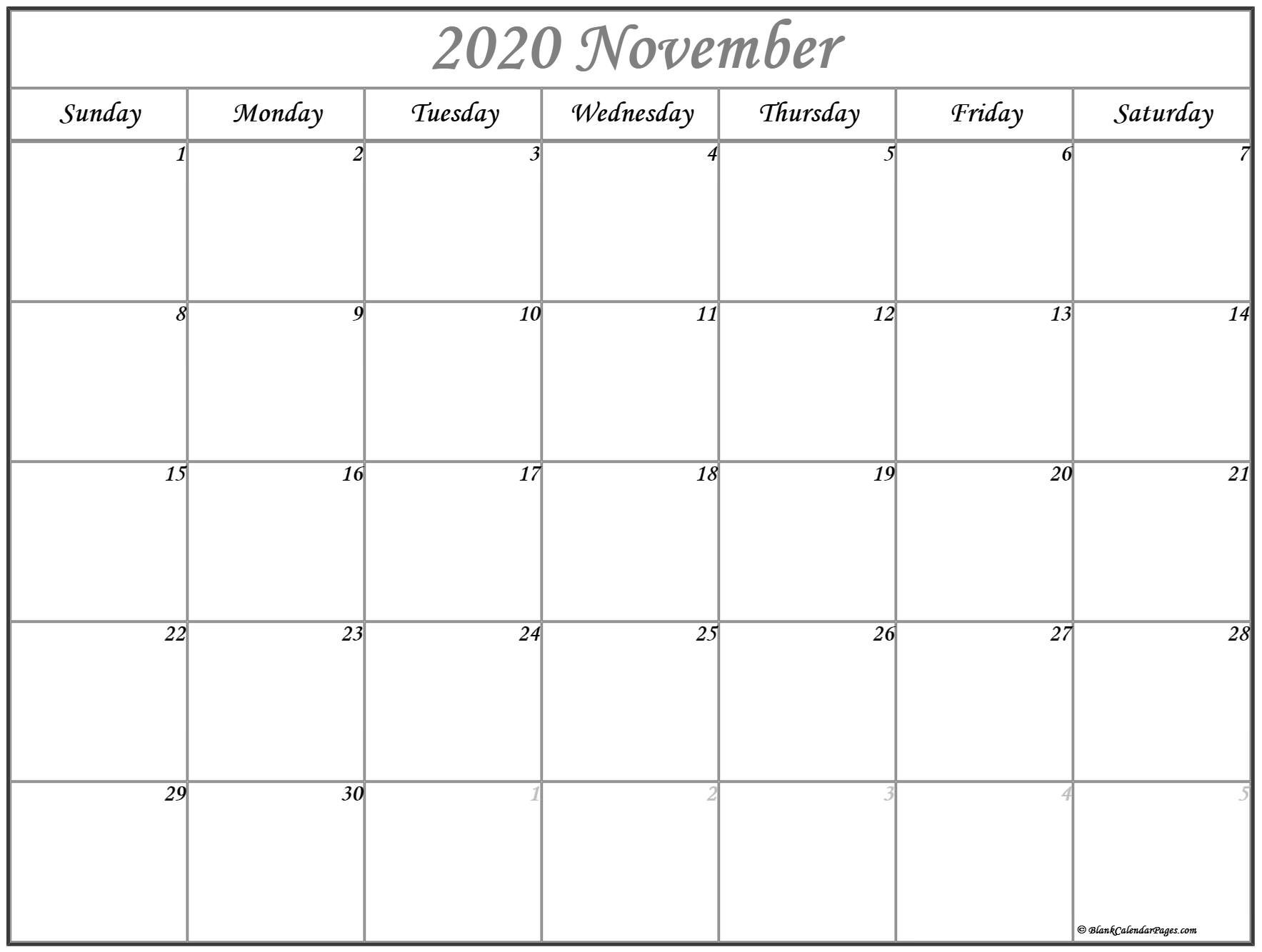 november 2020 calendar 56 templates of 2020 printable