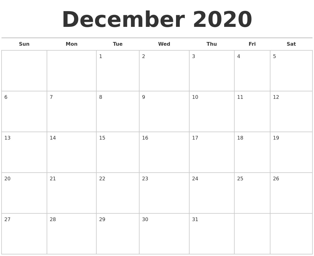 november 2020 monthly calendar template