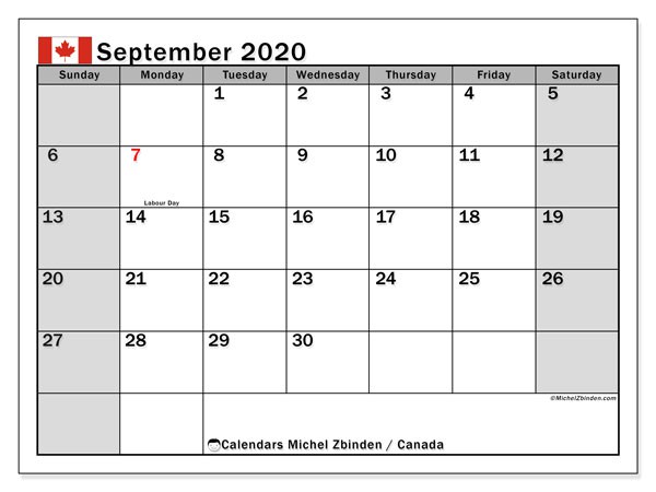 september 2020 calendar canada michel zbinden en