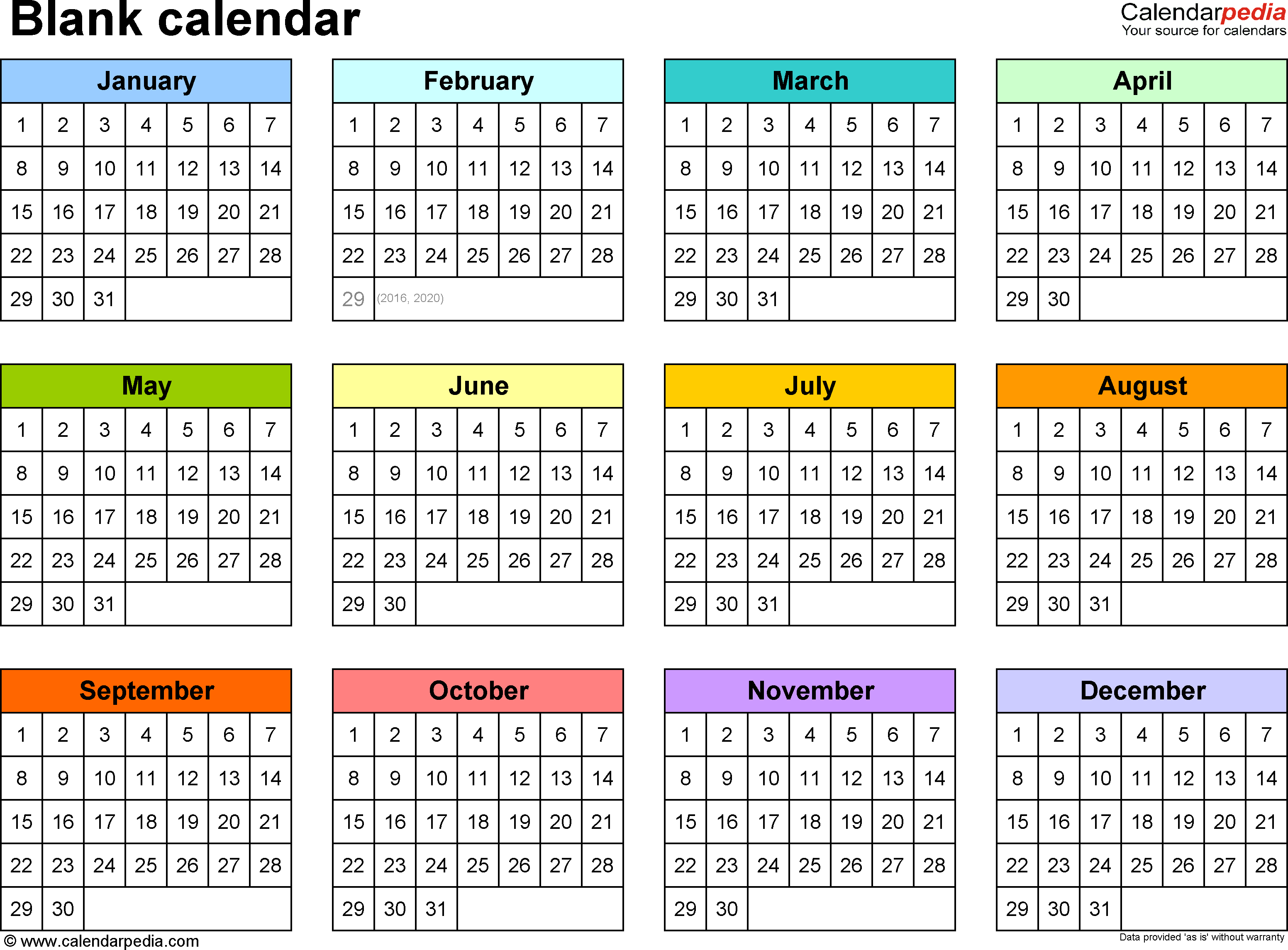 Yearly Calendar Printable | calendar yearly printable