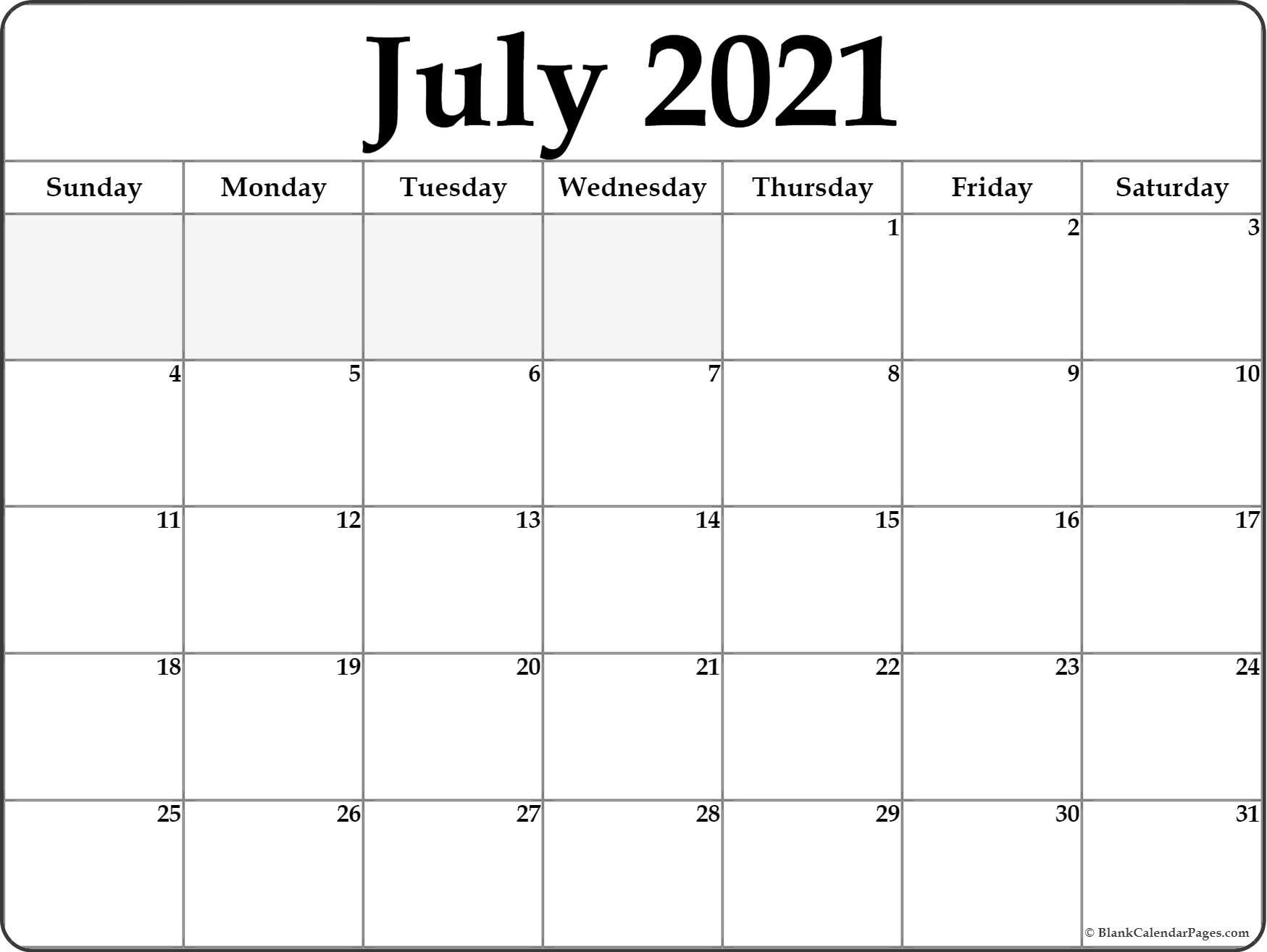 july 2021 calendar free printable monthly calendars