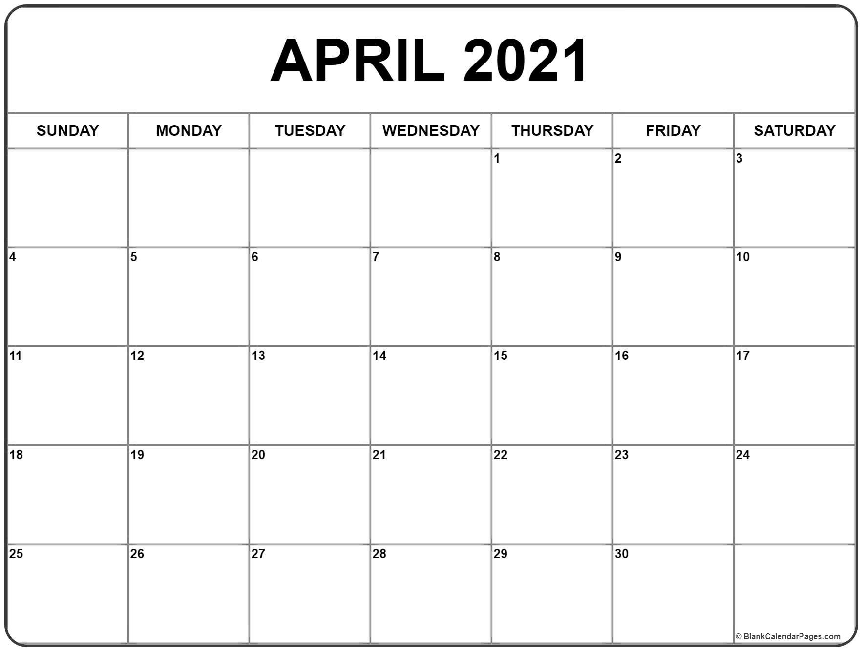 april 2021 calendar free printable monthly calendars