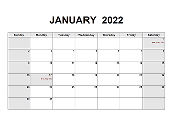 Printable 2022 PDF Calendar Templates - CalendarLabs