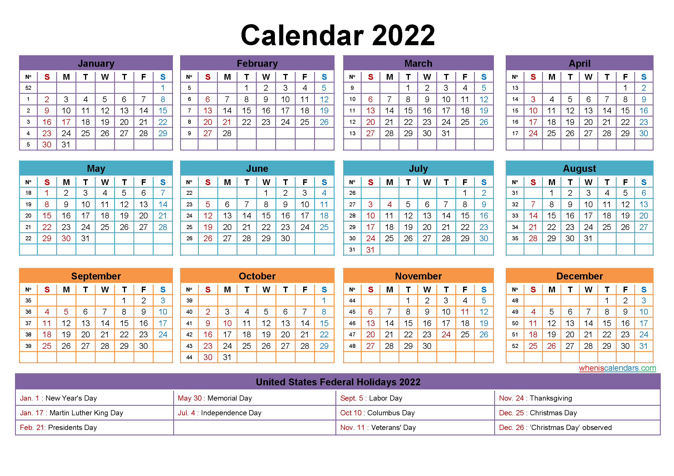 Mini Desk Calendar 2022 Free Printable | Free Printable ...