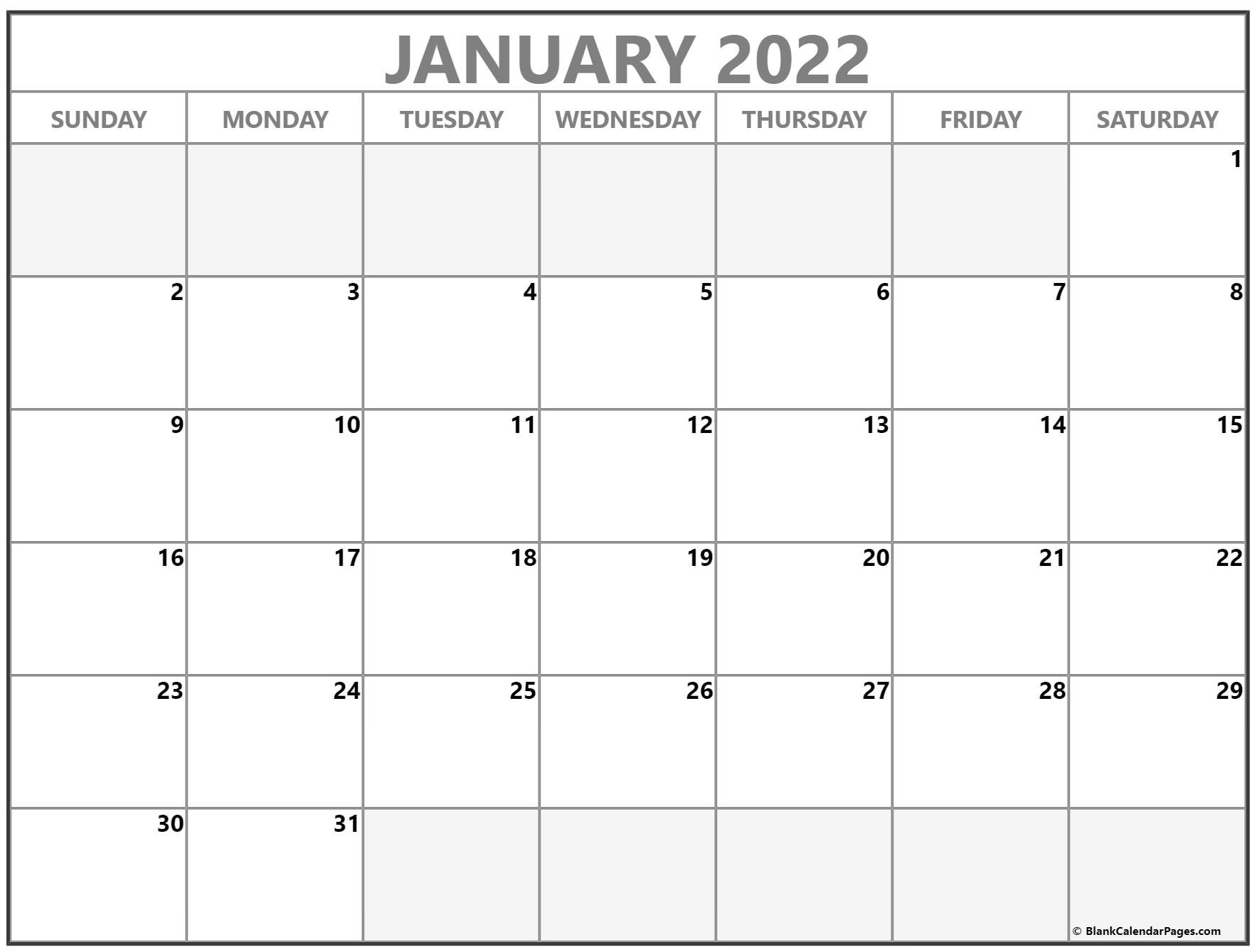 January 2022 calendar | free printable monthly calendars