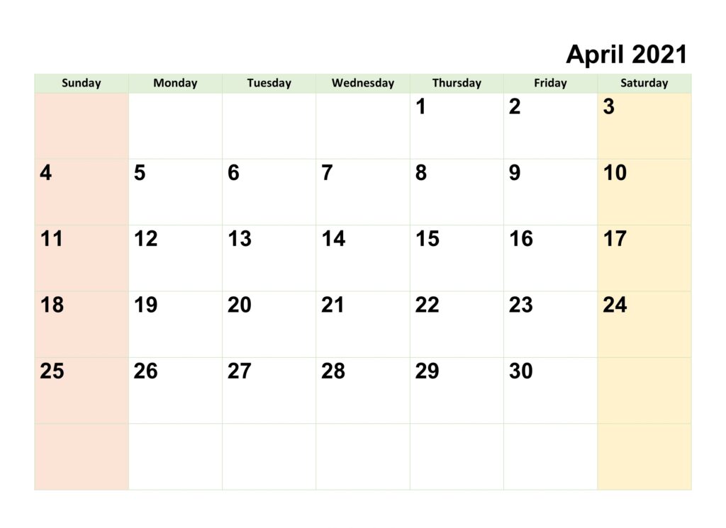april 2021 calendar small font pdf