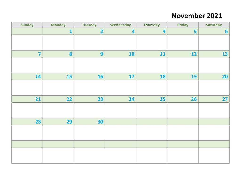 november 2021 calendar landscape pdf